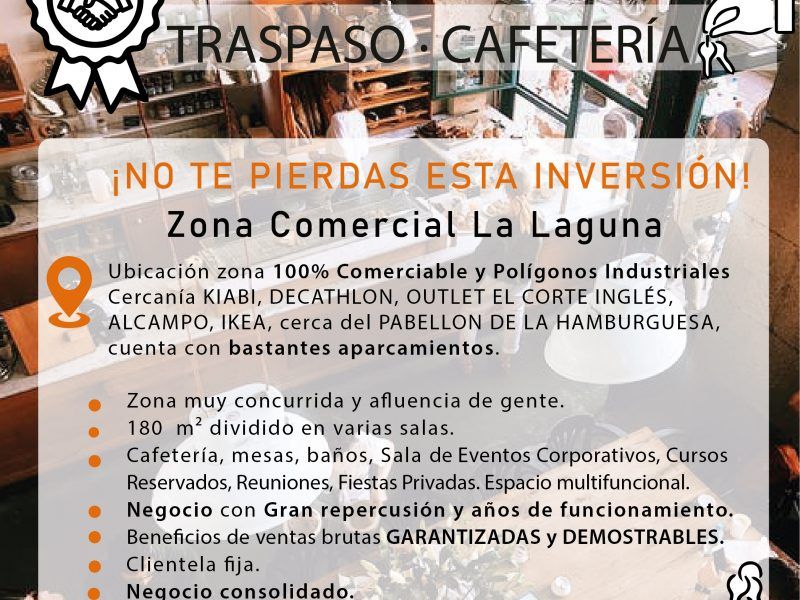 Traspaso CAFETERÍA Tenerife - Oportunidad de Negocio