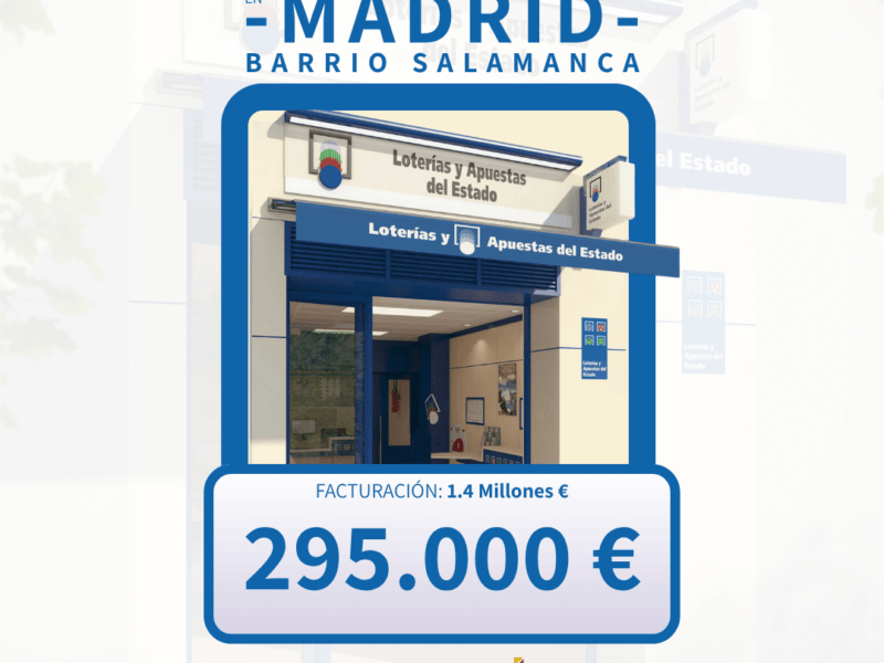 Se Vende Administración de Loterías en Madrid capital. Barrio de Salamanca