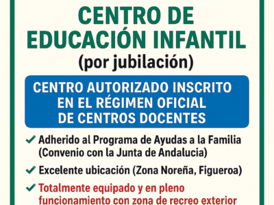 TRASPASO ESCUELA INFANTIL POR JUBILACION