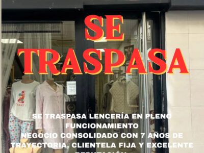 Se traspasa lencería